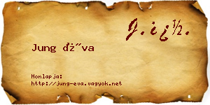 Jung Éva névjegykártya